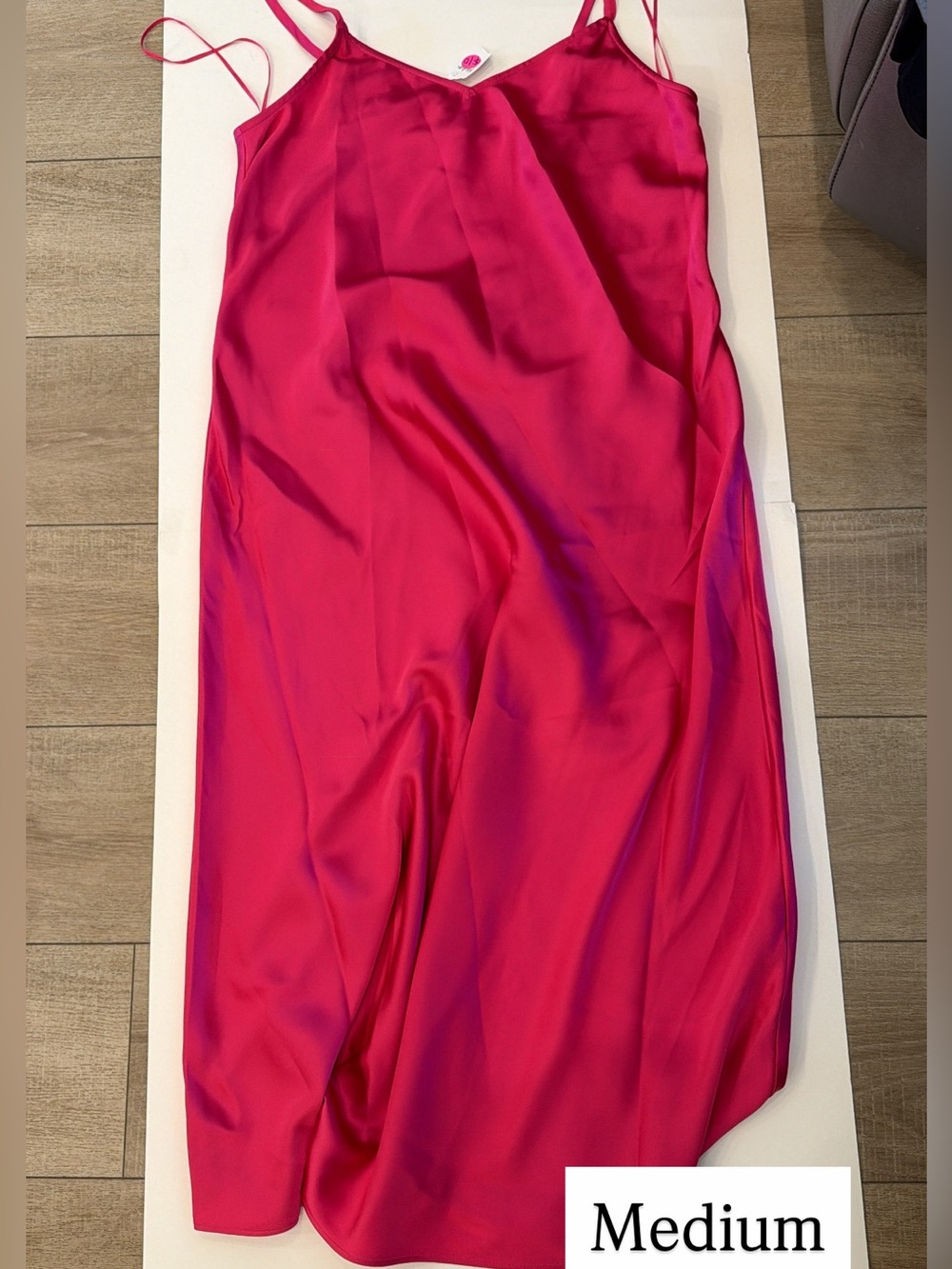 Silky Fuchsia Slip Dress